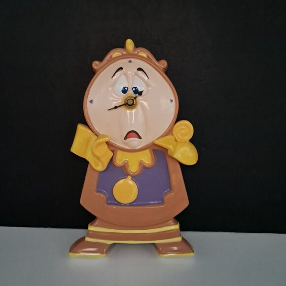 Beauty & The Beast-Cogsworth Ceramic Clock Disney- Schmid -Hand Painted Vintage - Picture 6 of 6